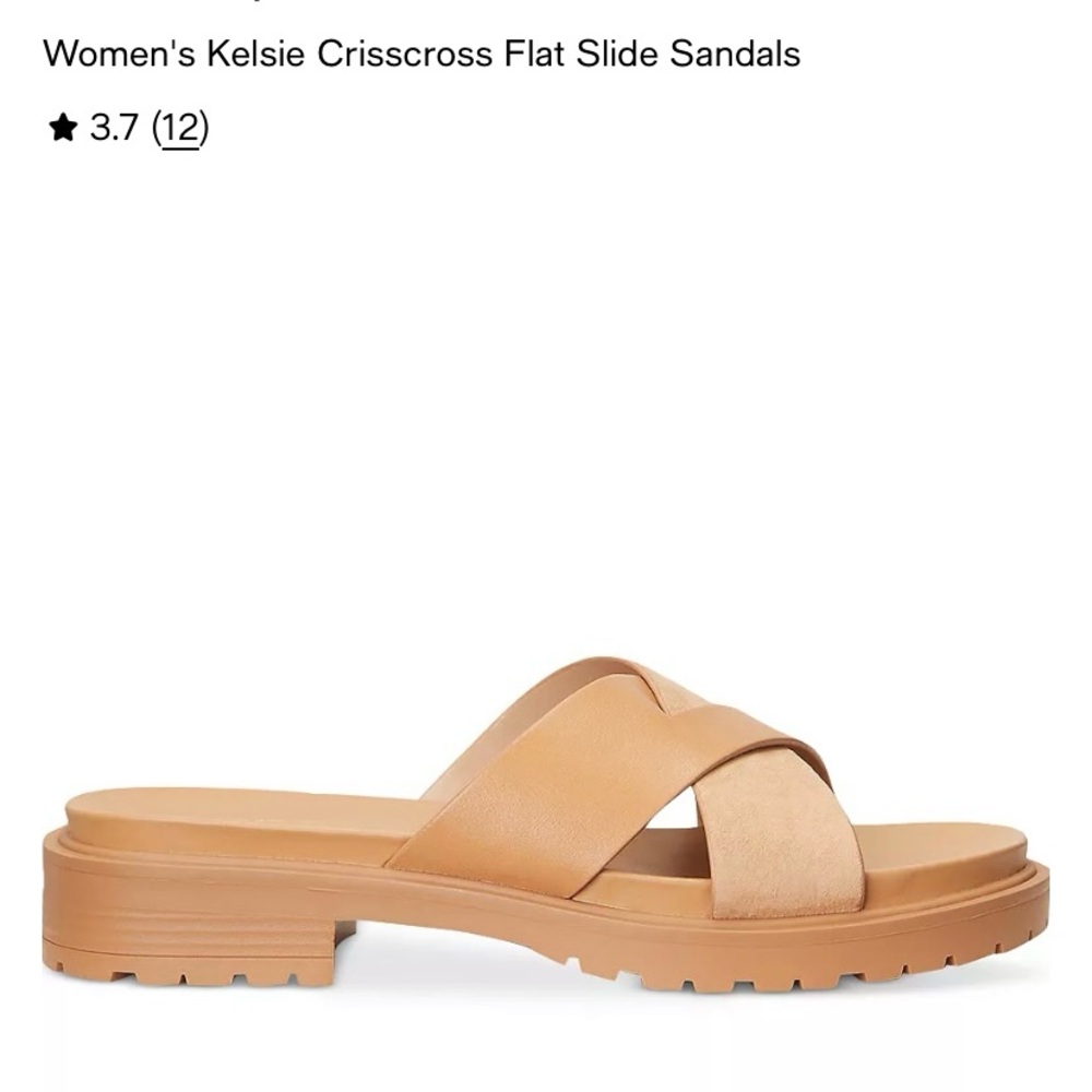 Lauren Ralph Lauren Tan Cross-Band Sandals